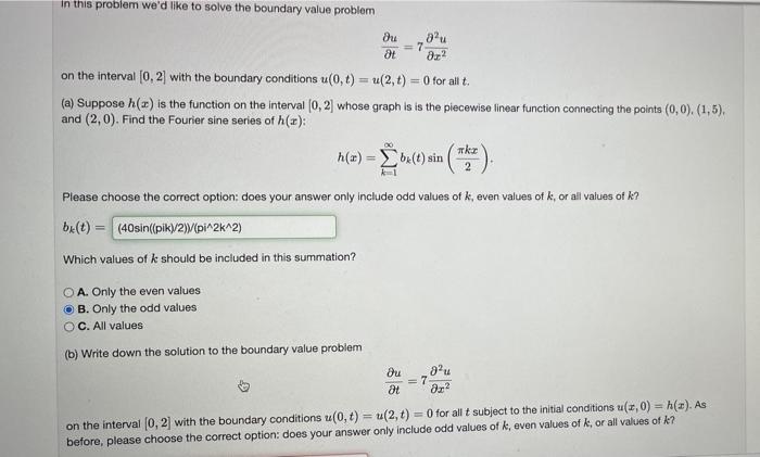 Solved In This Problem We'd Like To Solve The Boundary Value | Chegg.com