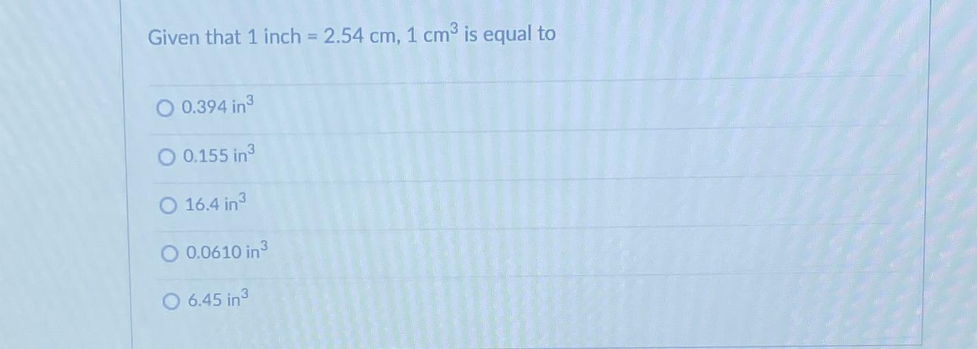 1 cm3 hotsell is equal to