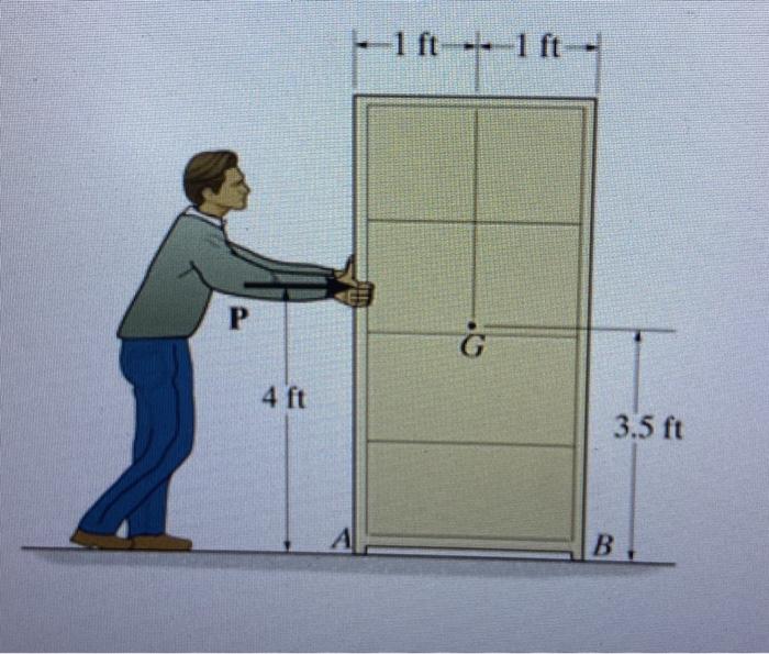 Solved -1 ft --- 1 ft-- P Ġ 4 ft 3.5 ft А B Determine the | Chegg.com