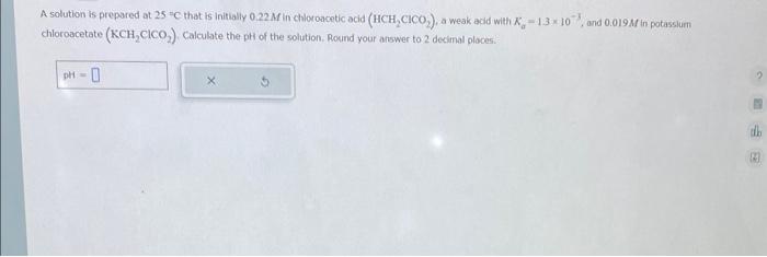 Solved A solution is prepared at 25=7C that is initially | Chegg.com