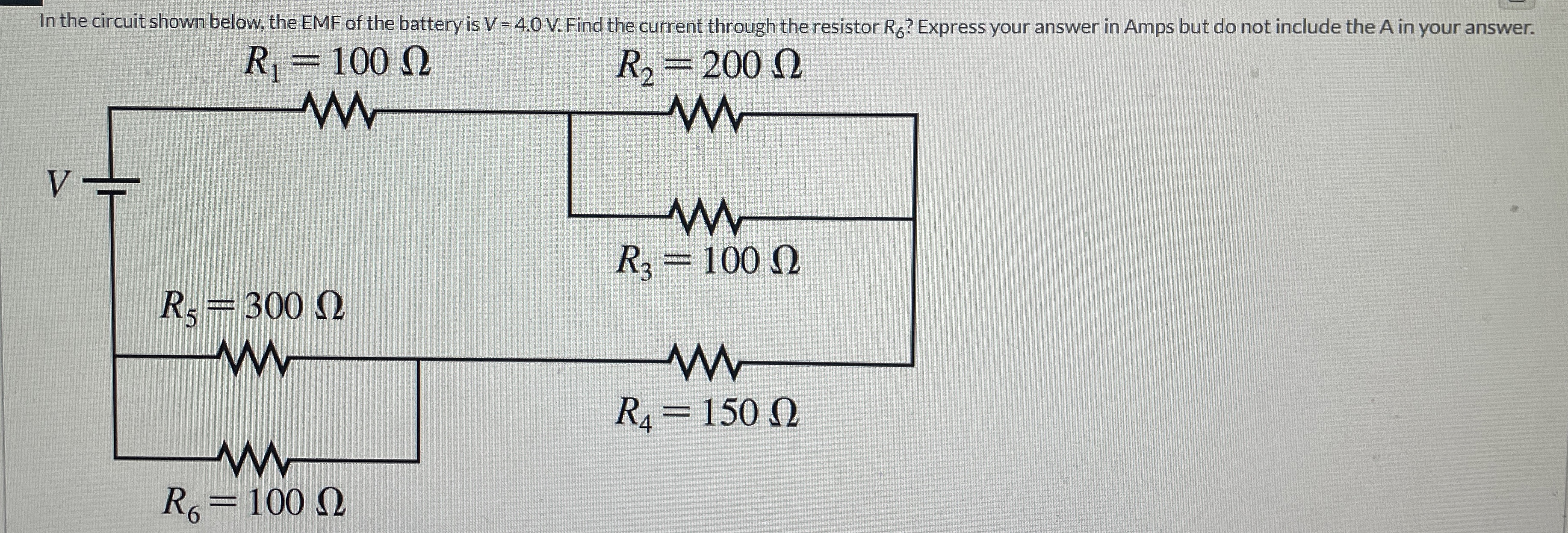 Solved In the circuit shown below, the EMF of the battery is | Chegg.com