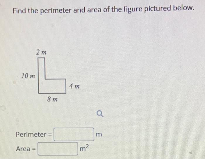 Solved Find the perimeter and area of the figure pictured | Chegg.com