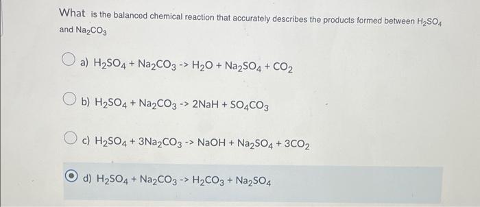 Solved What is the balanced chemical reaction that | Chegg.com