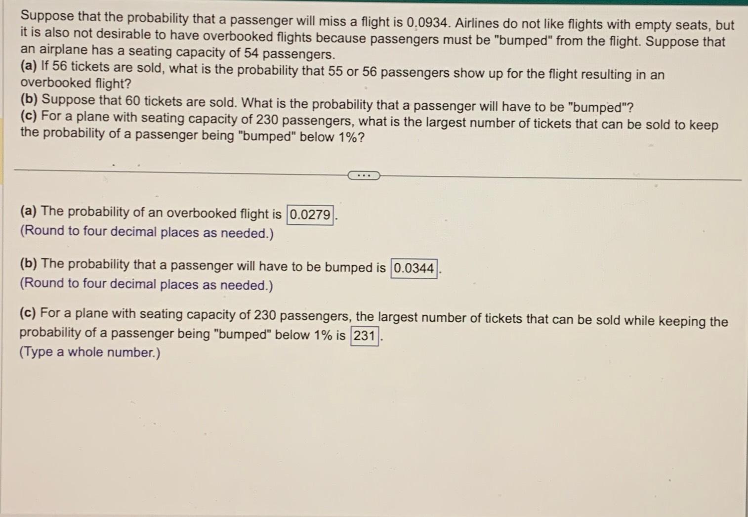 Solved Suppose That The Probability That A Passenger Will | Chegg.com