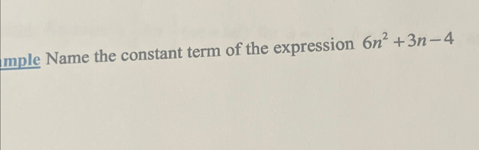 Solved mple Name the constant term of the expression | Chegg.com