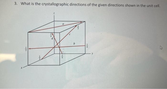 Solved 3. What Is The Crystallographic Directions Of The | Chegg.com