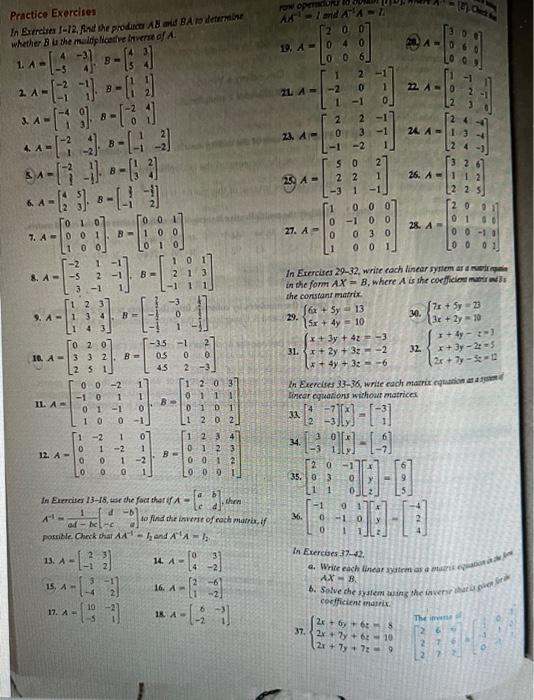 Solved Practice Exercises In Exercises 1-12, Find The | Chegg.com