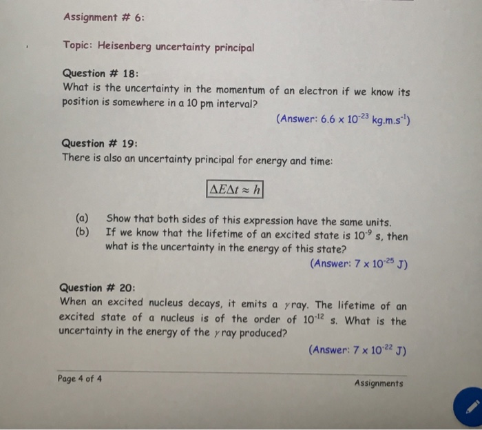 uncertainty principle units uncertainty principle units