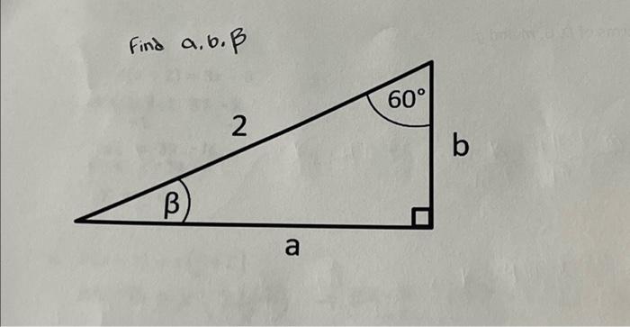 Solved Find A. B. B В 2 A 60° B | Chegg.com