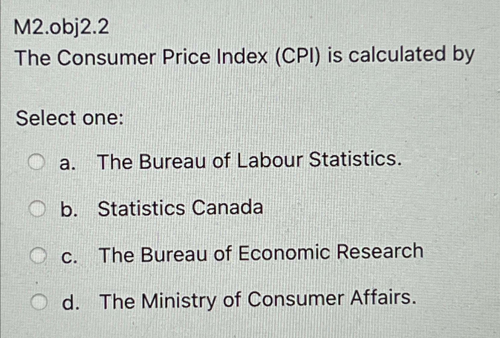 Solved M2.obj2.2The Consumer Price Index (CPI) ﻿is | Chegg.com