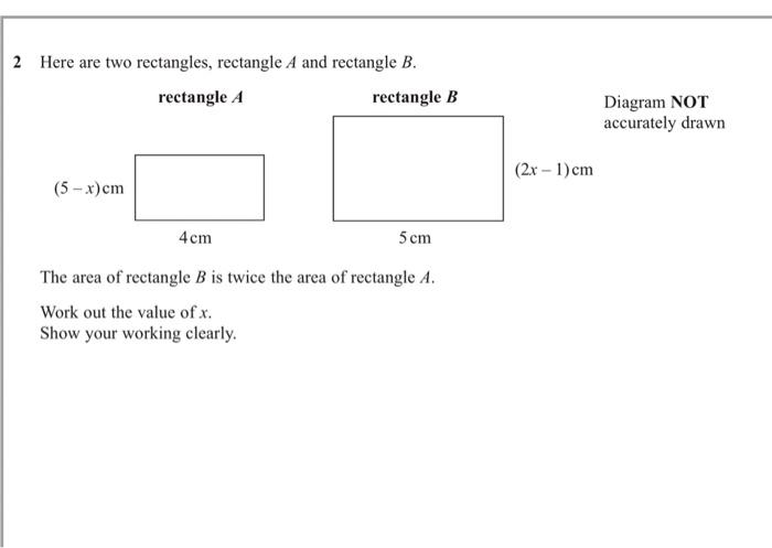 Solved 2 Here are two rectangles, rectangle A and rectangle | Chegg.com