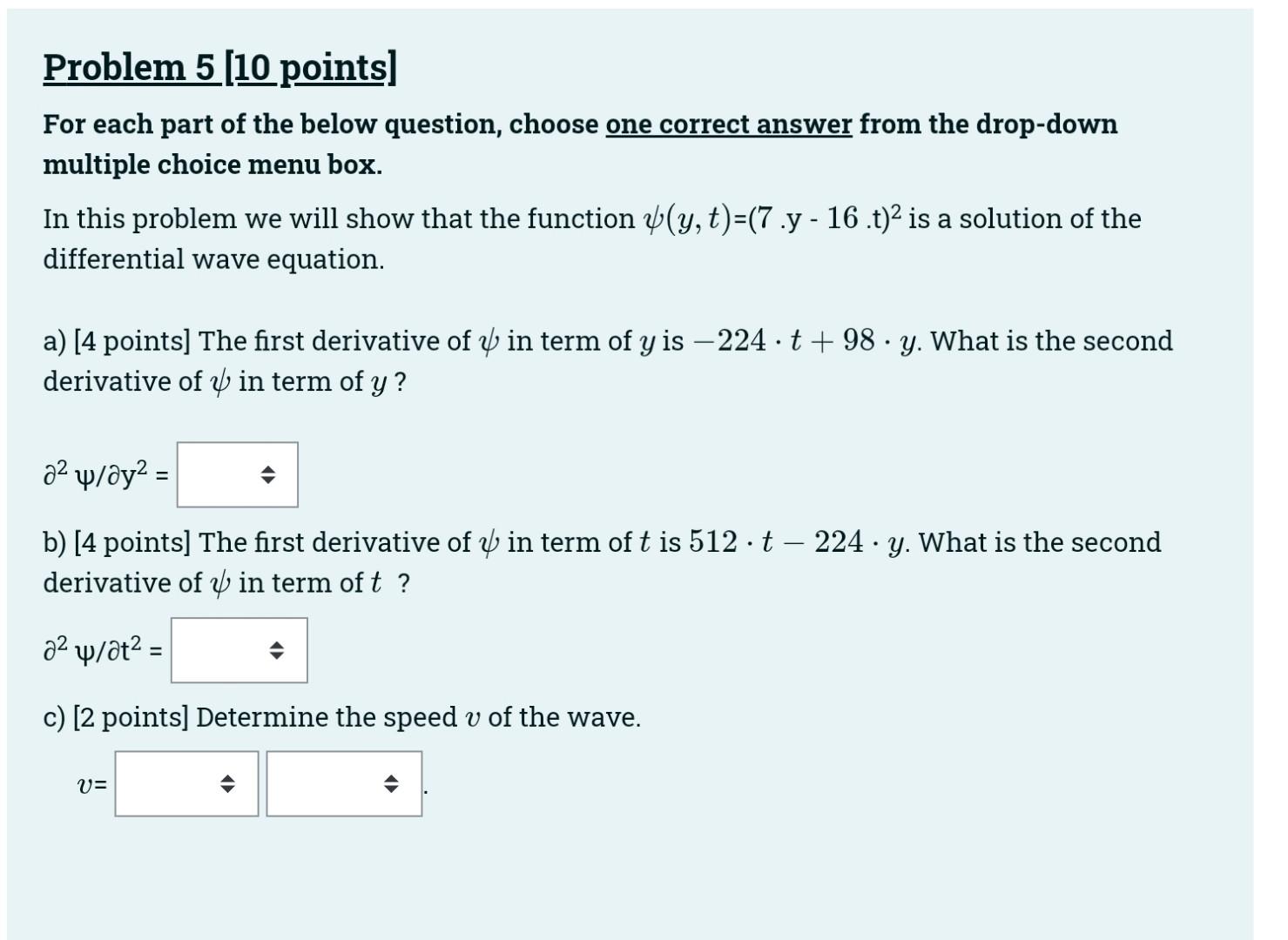 Solved Problem 5 [10 points] For each part of the below | Chegg.com