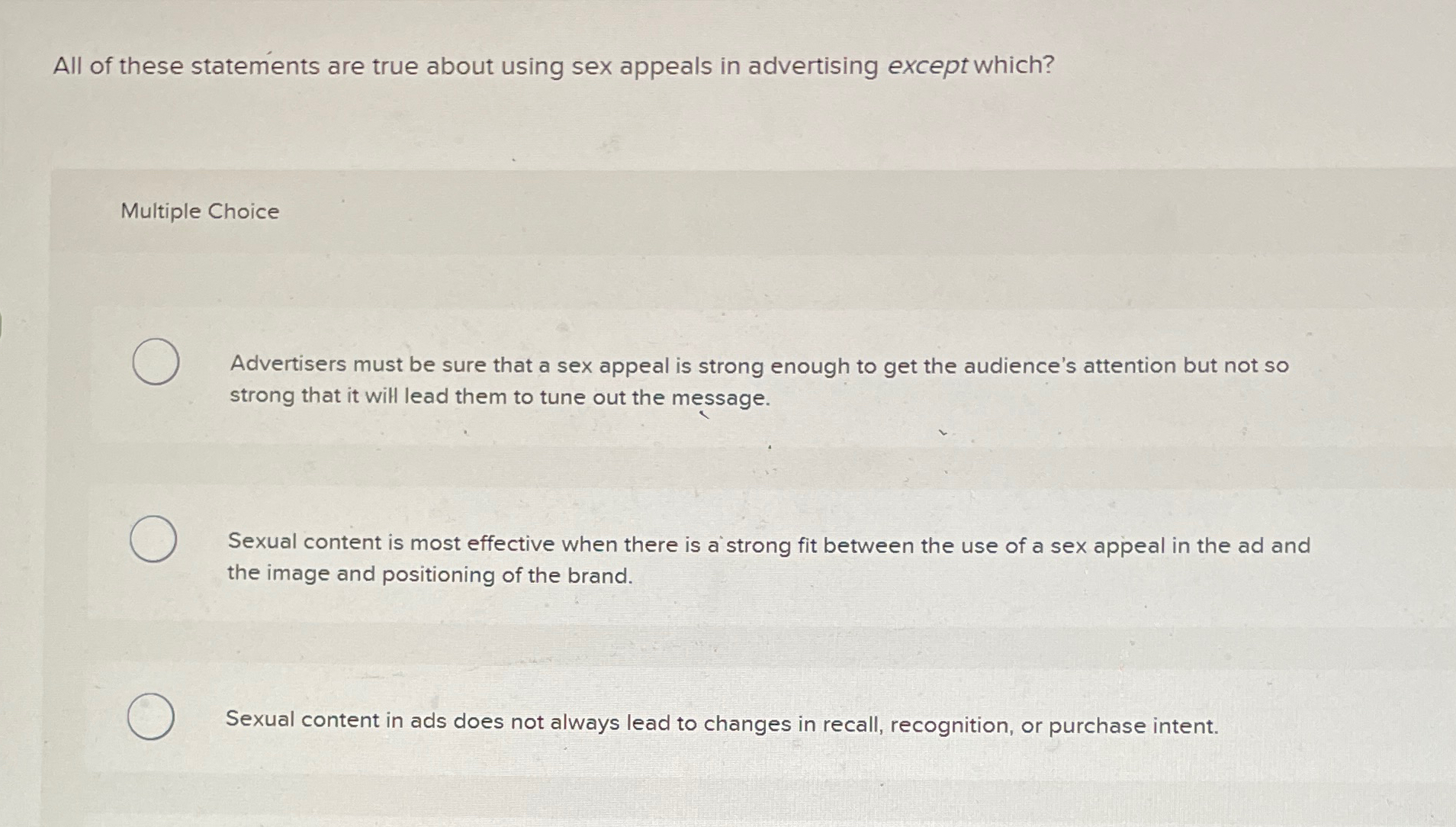 Solved All of these statements are true about using sex | Chegg.com