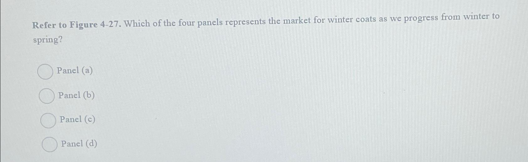 Solved Refer to Figure 4-27. ﻿Which of the four panels | Chegg.com