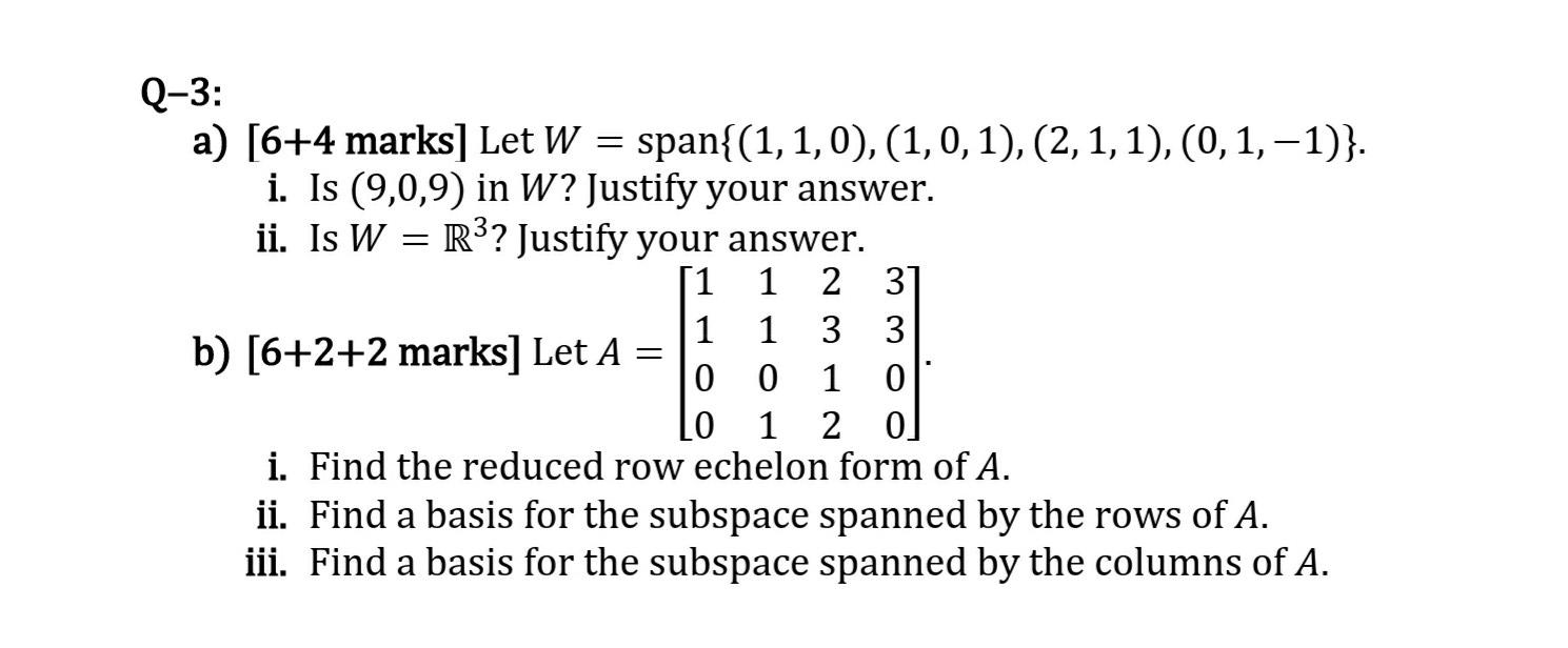 Solved Q-1: a) [12 marks] Use the inverse of a matrix to | Chegg.com