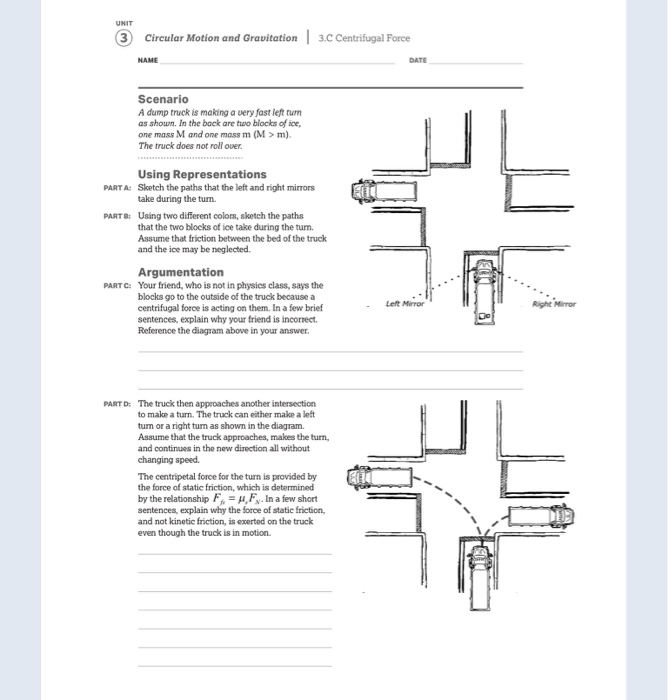 Solved 3 Circular Motion and Gravitation 3.c Centrifugal | Chegg.com