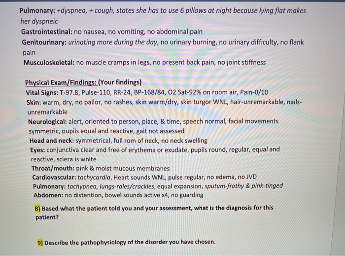 Solved Mrs. Prather is a 54 year old female who arrived at