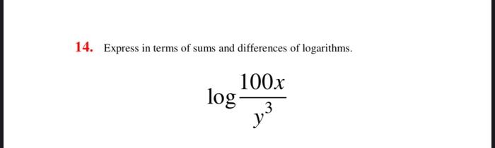 Solved 14. Express in terms of sums and differences of | Chegg.com