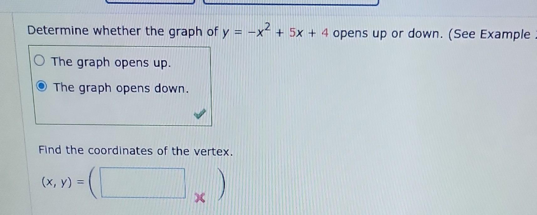 graph x2 4x 5