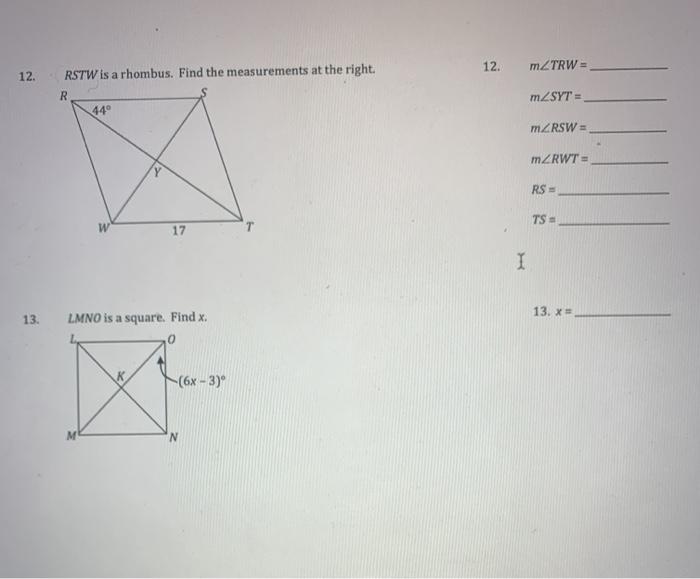 Solved Name The Quadrilateral Below Based On Its Appearance. | Chegg.com