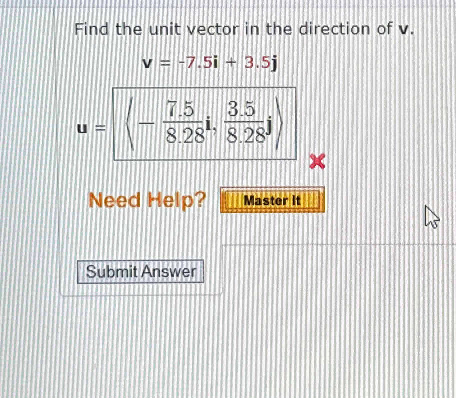 Solved Find the unit vector in the direction of | Chegg.com