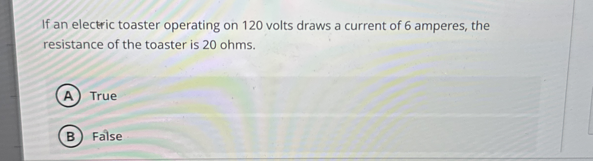 Solved If an electric toaster operating on 120 ﻿volts draws