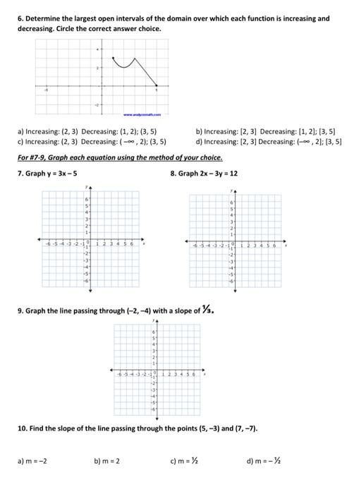 Solved 6. Determine the largest open intervals of the domain | Chegg.com