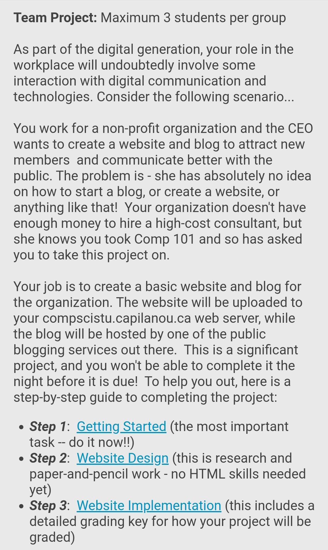 Solved Team Project: Maximum 3 students per group As part of | Chegg.com