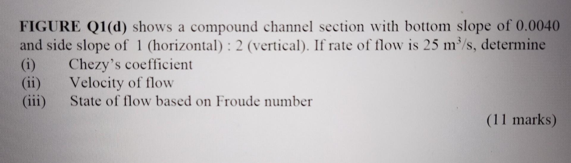 Solved 4 M 3 M FIGURE Q1(d) 1 M A FIGURE Q1(d) Shows A | Chegg.com