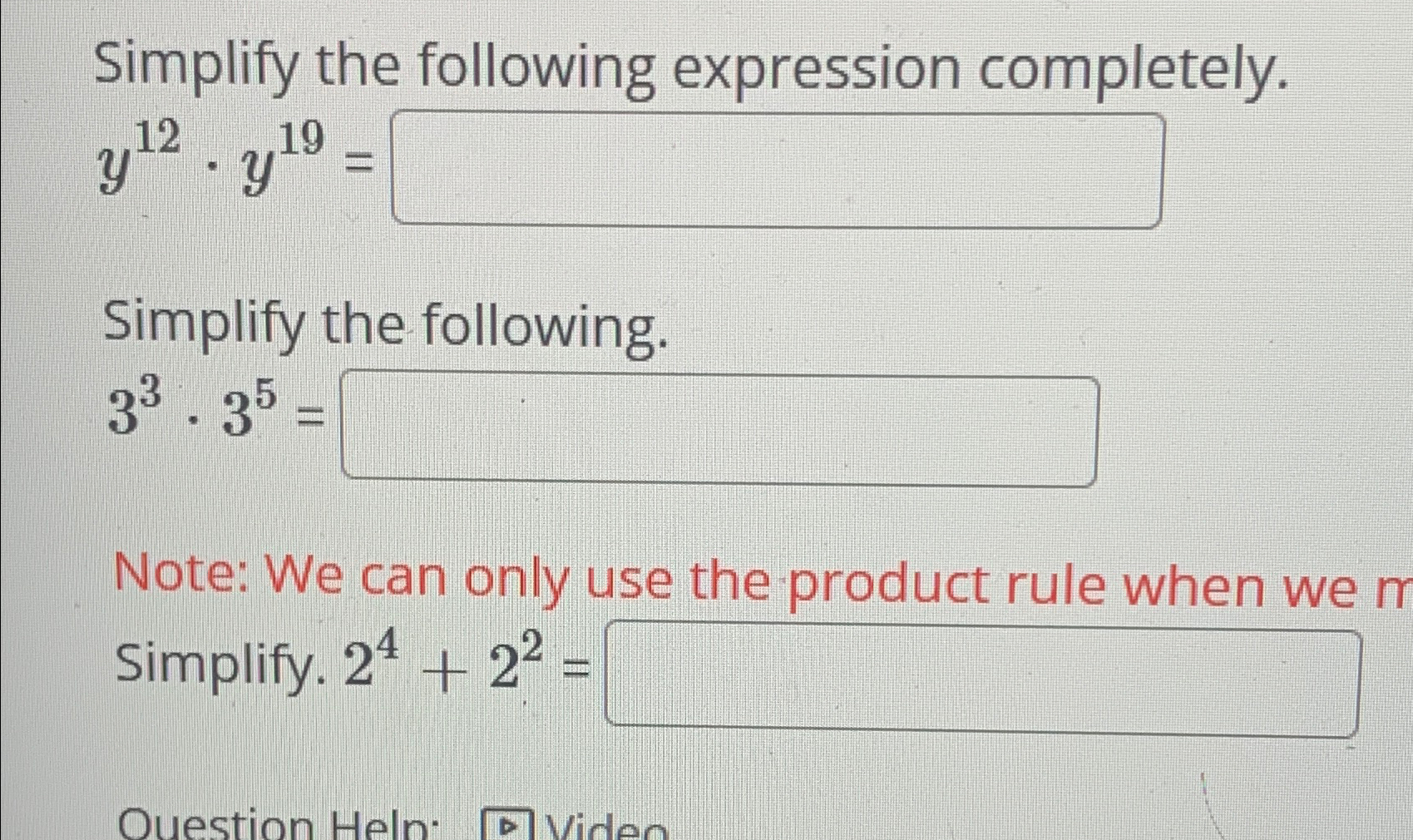 Solved Simplify the following expression | Chegg.com