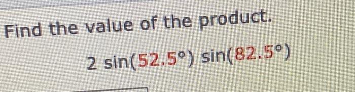 find value of sin 22.5