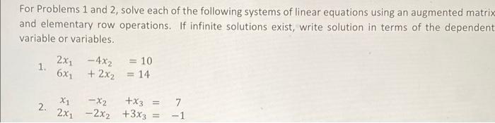 Solved For Problems 1 and 2, solve each of the following | Chegg.com