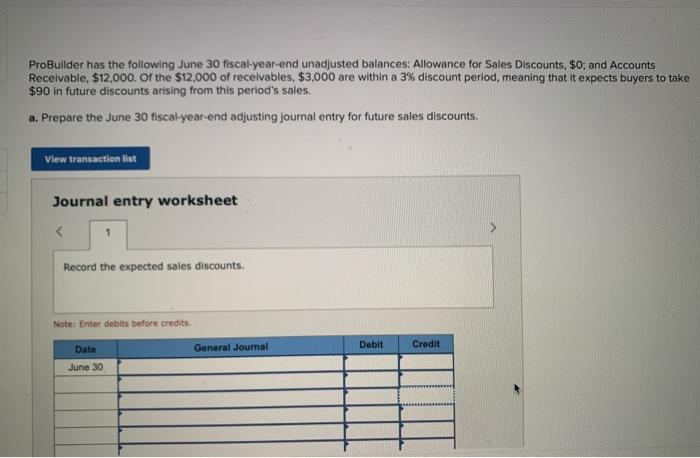 Solved ProBuilder Has The Following June 30 Fiscal year end Chegg