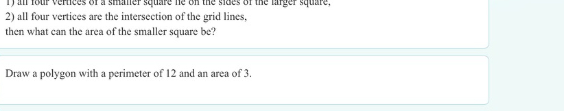 Draw a polygon with a perimeter of 12 ﻿and an area of | Chegg.com