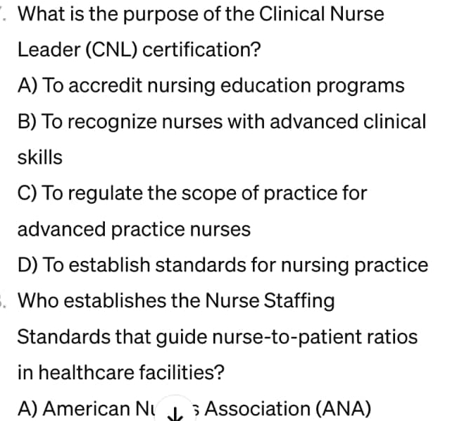 Solved Nursing:What is the purpose of the Clinical Nurse | Chegg.com