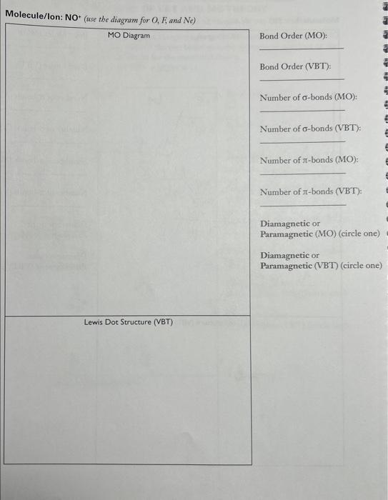 Solved Bond Order (MO): Bond Order (VBT): Number of σ-bonds | Chegg.com