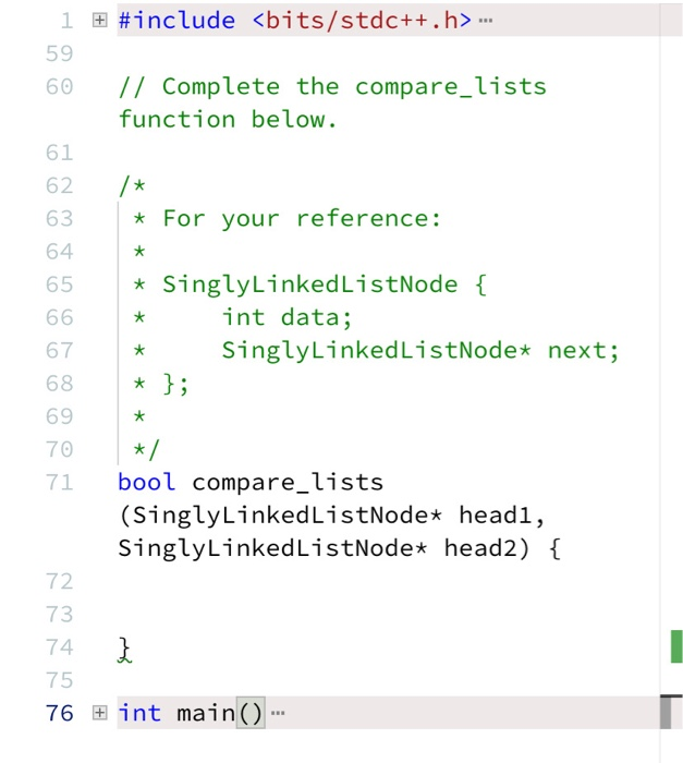 Solved You're given the pointer to the head nodes of two | Chegg.com
