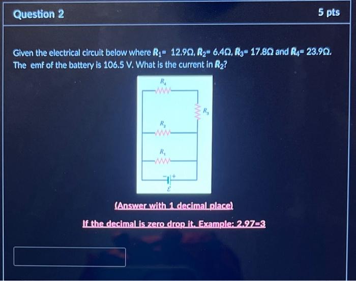 Solved Given the electrical circuit below where | Chegg.com