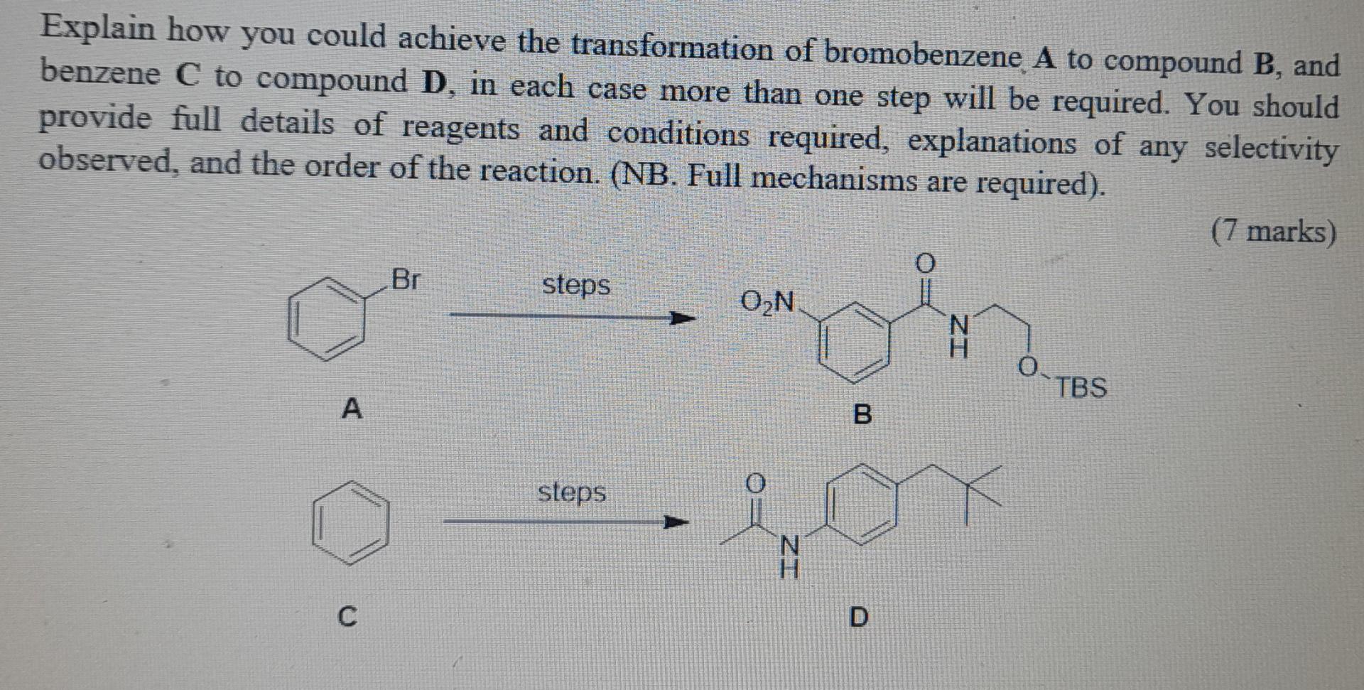 Solved please help show the two different reaction | Chegg.com
