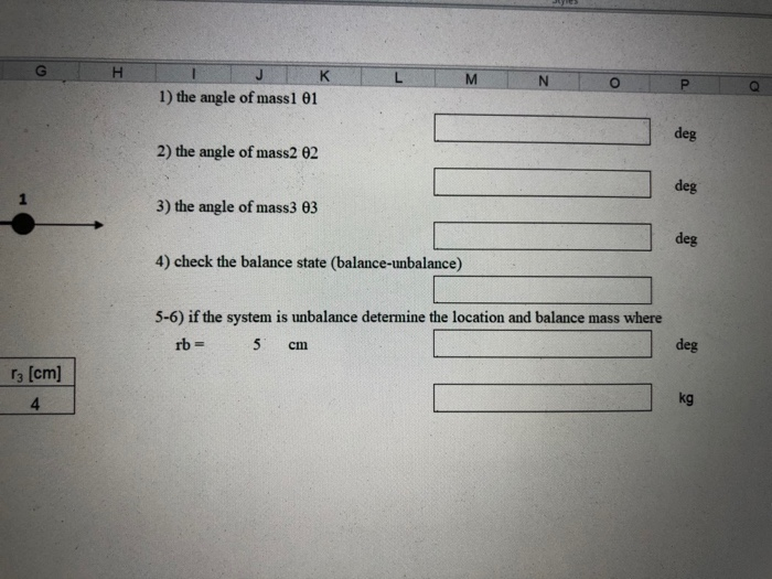 Solved B Problem 1 (6 Questions) Енту 1) The Angle Of Mass 1 | Chegg.com