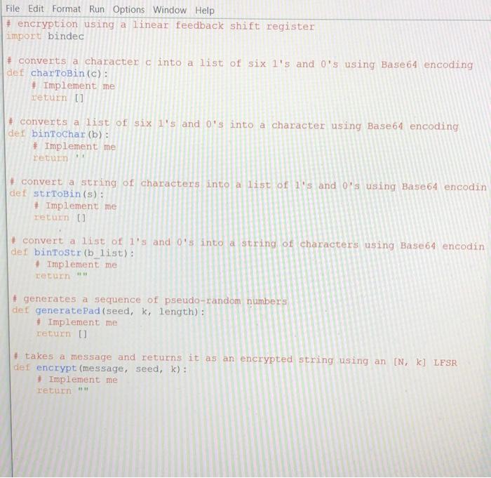 Solved 2. Encrypting Messages Using a LFSR [80%] For this | Chegg.com