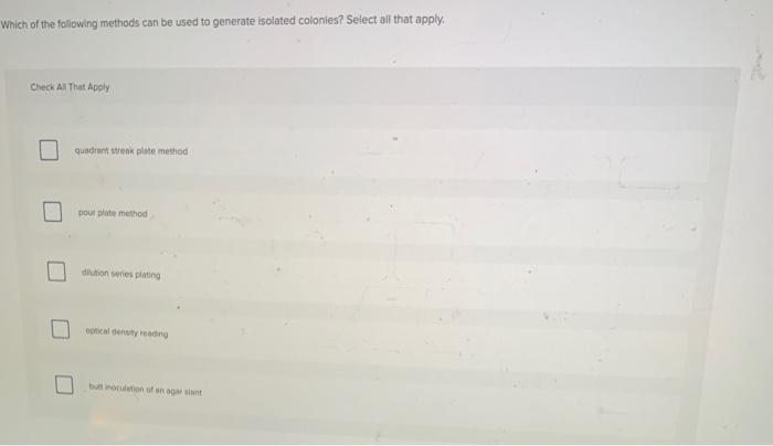 Solved Which of the following methods can be used to | Chegg.com