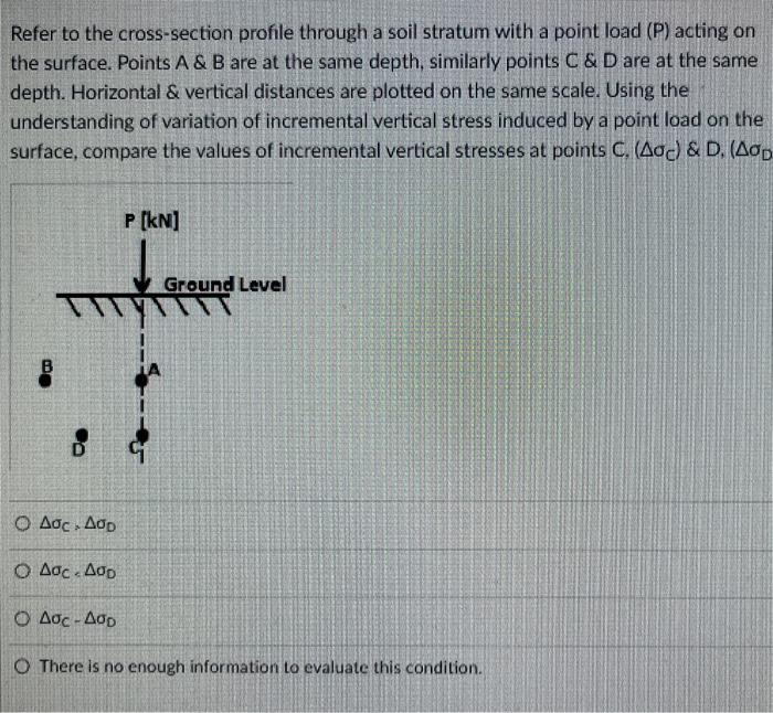 Solved Refer to the cross-section profile through a soil | Chegg.com