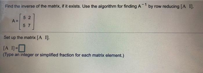 Solved Find the inverse of the matrix, if it exists. Use the | Chegg.com