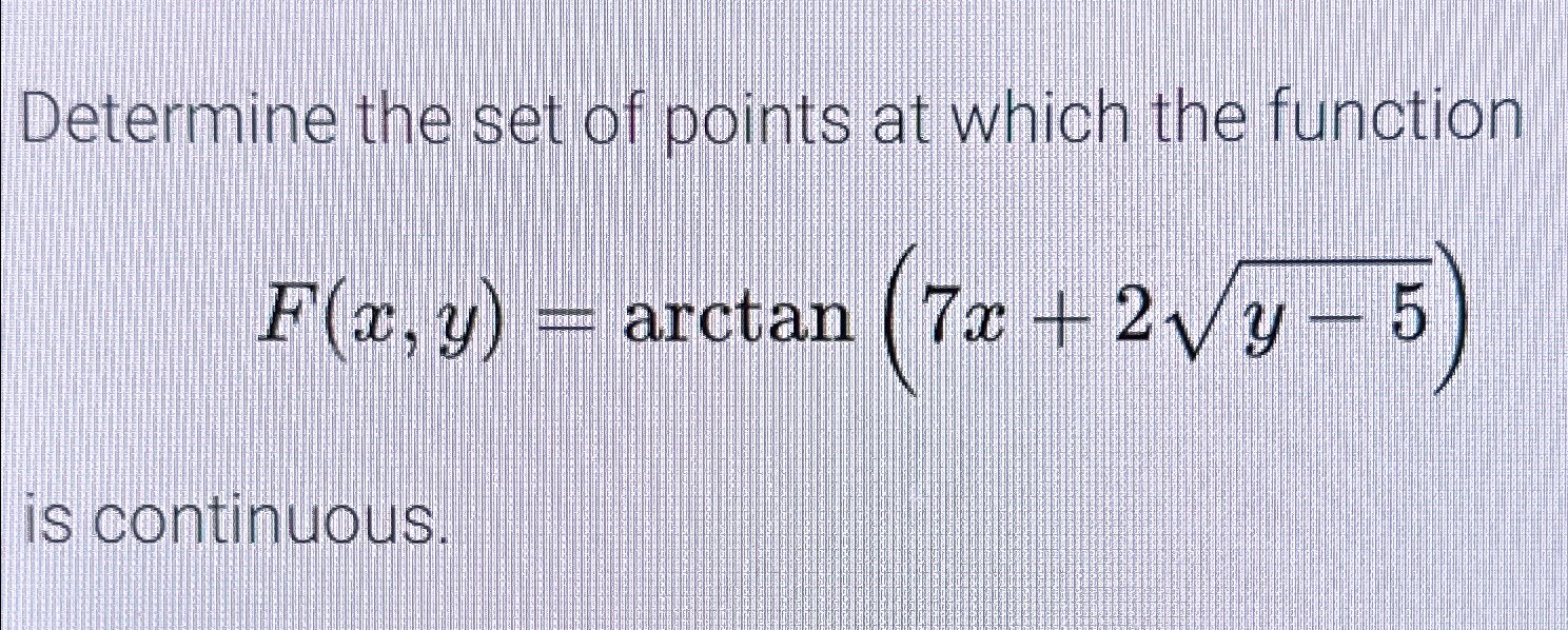 Solved Determine the set of points at which the | Chegg.com