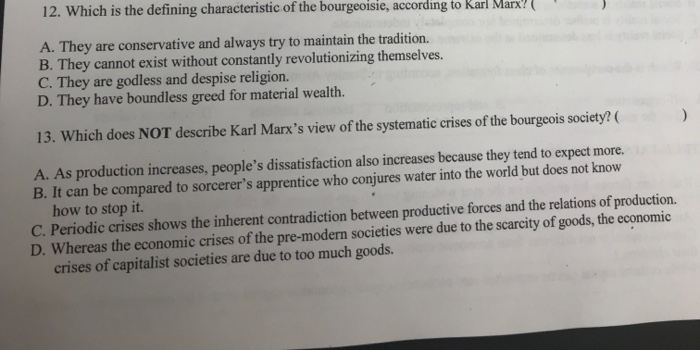 who are the bourgeoisie according to karl marx