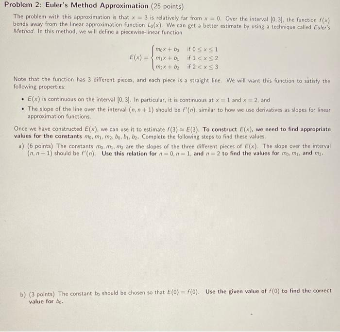 Solved The problem with this approximation is that x=3 is | Chegg.com