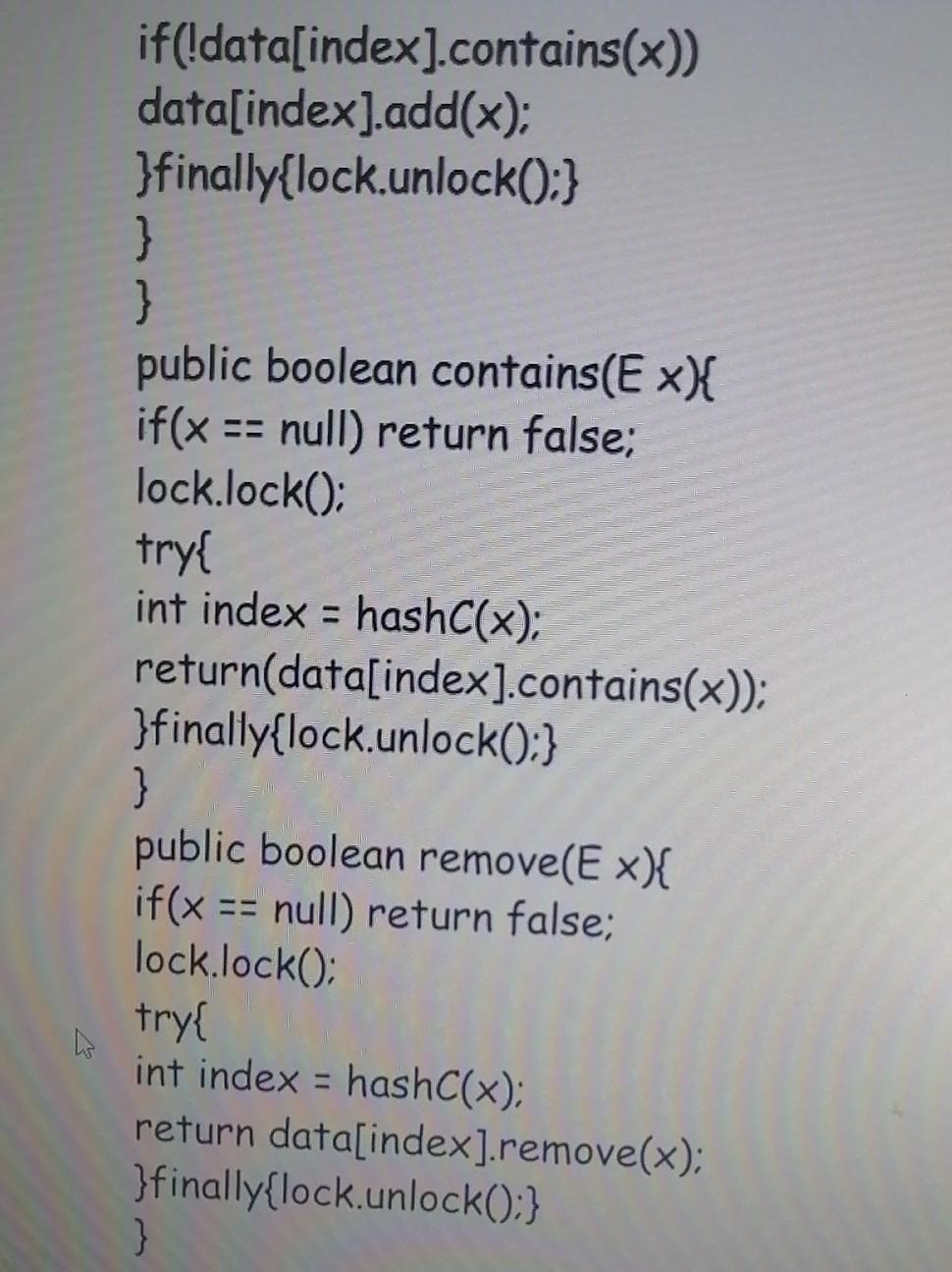 A thread safe class that implements a Hashtable is
