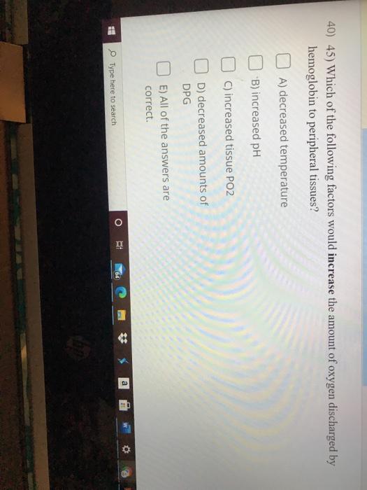 Solved 40) 45) Which of the following factors would increase | Chegg.com