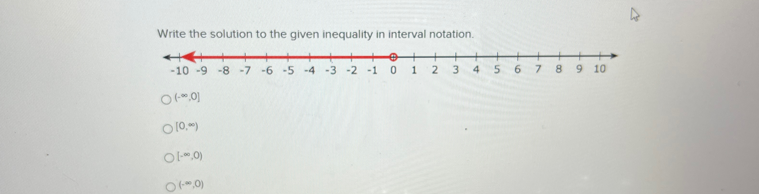 Solved Write the solution to the given inequality in | Chegg.com